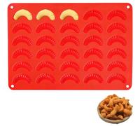 Moule à biscuits en silicone pour croissant à la vanille - Moule à biscuits - Moule à chocolat - Moule à gelée - Moule en silicone - Plaque de cuisson pour croissant à la vanille