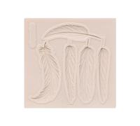 Moule à biscuits en silicone texture plume pour dessert, bloc de glace, décoration de cupcakes fait à la main, outil de cuisson, texture plume, biscuit en silicone pour fondant