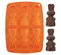 Moule à biscuits et pralinés en silicone en forme de lapin orange SILLINIE
