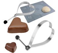 Moule à biscuits Moule en forme de cœur Moule à pâtisserie Tapis de pétrissage en silicone