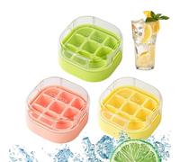 Moule À Blocs De Glace - Moules À Cubes En PVC De 4,8 Cm | Bacs À Glaçons | Moule À Bloc Ďe Whisky À Grille, Cubes Đe Refroidissement, Fabrication D́e Gadgets D̄e Cuisine Carrés Empilables, Ḿoule À