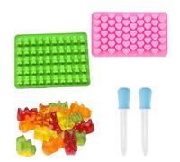 Moule a Bonbon Silicone, Moules à Bonbons En Silicone, Moule Silicone Ourson, Moule en Silicone Oursons Guimauve, pour Chocolat & Gâteaux, Ustensile Souple Pâtisserie, Apte Four & Congélateur