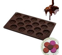Moule à bonbons - 18 grilles - Antiadhésif - Moule de cuisson hémisphère - Outils de cuisson pour biscuits - Moule à gelée pour décoration de gâteaux