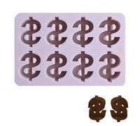 Moule à bonbons en forme de dollar - Moule créatif en silicone pour chocolat, bonbons, fabrication de bougies | Parfait pour la décoration de table de la maison, les projets, les cadeaux