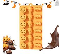 Moule À Bonbons Halloween | Moules en Silicone à Citrouilles Fantaisie pour Bonbons - Ustensiles de Cuisson Résistants à la Chaleur pour Décoration de Desserts de Fête Gâteau Gelée