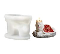 Moule à bougie 3D en forme de chien - Moule en plâtre en forme de figurine d'animal | Moule à savon et bougie en forme de chien 3D | Pour savon de cire, gâteau, décoration d'intérieur, béton, loisirs