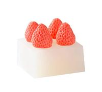 Moule à bougie 3D en forme de fraise - En silicone - Décoration d'intérieur