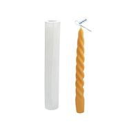 Moule à bougie 3D en forme de spirale en silicone avec tige torsadée - Moule en gypse fait à la main - Accessoires de cuisine