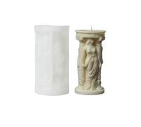 Moule à bougie 3D en silicone anti-adhésif adapté à la fabrication de bougies d'aromathérapie - 7 à 15 jours (Athena Muse C LZ-647)