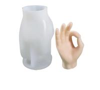Moule à bougie 3D en silicone anti-adhésif adapté pour la fabrication de bougies, moules d'aromathérapie, livraison rapide de 7 à 15 jours (Gesture-OK BH-153)