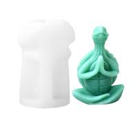 Moule à bougie 3D pour tortue - Forme animale de yoga en silicone, outil de fusion réutilisable et argile de résine, pratique à déformer, modèle de conception de figu