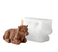 Moule à Bougie 3D Vache | Moule en Silicone 3D Réutilisable pour Décoration Mignonne, à Modeler Animaux | pour Bureau Maison École Chambre Fête Anniversaire Décor