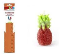 Moule à bougie Ananas en latex + supports de calage Multicolore G
