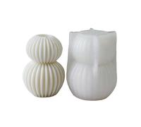 Moule à bougie avec boule rayée - Artisanat - Boule en silicone - Pour décoration parfumée - Bureau - Décoration de bureau