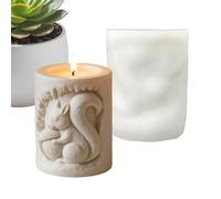 Moule à bougie avec écureuil et gland, moule en silicone réutilisable 3D mignon en forme de pilier, bougie animale pour décoration, pour Thanksgiving, anniversaire, bureau, bureau