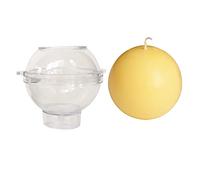 Moule à Bougie Boule Sphérique en Plastique 3D, Moules pour Bougies en Forme de Rond, Moule en Plastique pour la Fabrication de Bougies, Moule de Fabrication de Bougies Parfumées (7CM)