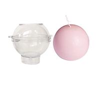 Moule à Bougie Boule Sphérique en Plastique 3D, Moules pour Bougies en Forme de Rond, Moule en Plastique pour la Fabrication de Bougies, Moule de Fabrication de Bougies Parfumées (6CM)