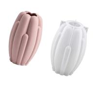 Moule à bougie cannelée en silicone, forme de moulage de vase, forme de projet de cire de plâtre en résine, détail de texture défini, fourniture de fabrication réutilisable pour pièces d ' exposition,