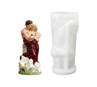 Moule À Bougie Couple En Silicone | Moule Romantique Flexible Alimentaire Pour Art Corporel - Artisanal Pour Résine Créative | Pour Savon Maison, Argile, Artisanat, Plâtre, Saint-Valentin, Fêtes
