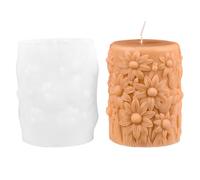 Moule a Bougie Cylindrique,Moules a Bougie Tulipe en Silicone 3D,Moules a Bougies Piliers pour la Fabrication de Bougies en Cire,Savons,Artisanat,Décoration de Gâteau Fondant