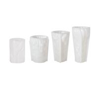Moule à bougie cylindrique sculpté pour bougies à bricoler soi-même, ornements en gypse, de Noël, décoration de la maison, moule en silicone en résine époxy relaxant et apaisant