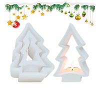 Moule à bougie d'arbre de Noël - Moule porte silicone, forme de fusion artisanale antiadhésive | décorations pour la fourniture de fêtes de Noël, artisanat en résine de cire, matériau d