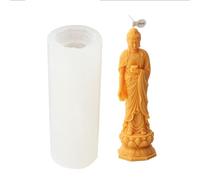 Moule à bougie de bouddha 3D, moule en Silicone pour bougie religieuse, antiadhésif, facile à fabriquer du plâtre, décorations pour la maison, moules de bouddhas, de statue en Silicone
