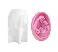 Moule à bougie de naissance de Jésus, scène de la Nativité, résine époxy, moule en Silicone, moulage de gypse, décoration de Fondant, moules à savon, scène de la Nativité en Silicone