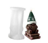 Moule À Bougie De Noël Démoulage Facile Réutilisable Nain Mignon 3D DIY
