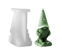 Moule À Bougie De Noël Démoulage Facile Réutilisable Nain Mignon 3D DIY