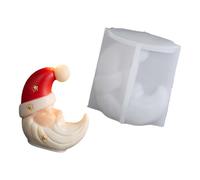 Moule à bougie de Noël en silicone, décoration de vacances, aide moulage de cire faite à la main, corps de chapeau festif, option de libération flexible pour les projets domestiques, moule à bougie