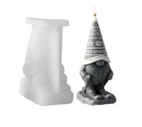 Moule à bougie de Noël réutilisable 3D Nain mignon | Moules à bougies faits à la main pour les membres de la famille, les amateurs de bricolage, les amateurs d'artisanat
