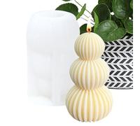 Moule à bougie de pilier - moule en silicone géométrique | Moule à bougie rayée de canne | Moule à bougie décorative | Moules en silicone aux chandelles | Moule de bougie 3d geometr