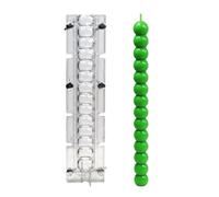 Moule à bougie de queue empilé - Moule à colonne réutilisable Barre à billes Moule à bougie cylindrique, outil de moulage en polycarbonate transparent, kit de fabrication de bougies d'aromathérapie