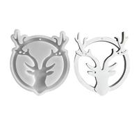 Moule à Bougie Élan,Moules De Tête De Cerf En Silicone Pour Artisanat,Moule Animal Anti-Adhérent Démoulage Facile Pour Aromathérapie Bougie Pendentif Savon Artisanat Résine Plâtre | Pour Résine Plâtre