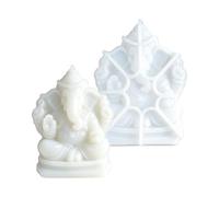Moule à bougie éléphant avec buste dimensionnel et détails | Corps de moule flexible, extérieur conçu pour se retirer lors du démoulage, conçu pour les projets décoratifs en