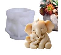 Moule à bougie éléphant - Silicone 9x8x8cm | 3D Mignon Reusable Mom And Kid Mould | Animal Soap Molds - For Birthday Party Offices Home Room Desk Desktop Dormitory Apartment