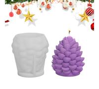 Moule à bougie en | en résine de silicone 3D pour Noël | artisanal pour bougies, savons et argile à faire soi-même | Outil de décoration d'intérieur fait à la main pour cadeau