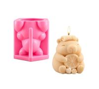 Moule à bougie en forme avec un design en silicone réutilisable | Moule en silicone avec bords flexibles, cavité intérieure en forme pour former de la cire, réutilisable pour les