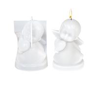 Moule à Bougie en Forme d'Ange moule 3D mignon de Noël réutilisable et fait | moules flexibles à bougies parfumées pour Cire Béton Plâtre Argile Loisirs Créatifs Décoration de