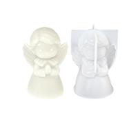 Moule à Bougie en Forme d'Ange Noël 3D réutilisable, flexible, mignon et | rigolo pour la fabrication de savon pour Cire Béton Plâtre Argile Loisirs Créatifs Décoration de