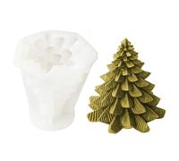 Moule à bougie en forme d'arbre de Noël - Moule en argile à savon en forme d'arbre de Noël | Artisanat en silicone | Ensemble de fabrication de résine | Savon de bougie fait à la main pour projets