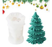 Moule à bougie en forme d'arbre de Noël - Moule en argile à savon en forme d'arbre de Noël | Artisanat en silicone | Ensemble de fabrication de résine | Savon de bougie fait à la main pour projets