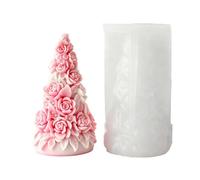 Moule à bougie en forme d'arbre de rose - Kit de bricolage en silicone antiadhésif - Outil de fabrication décoratif - Kit d'art festif pour débutants, amis, vacances, atelier, maison, fête, activités