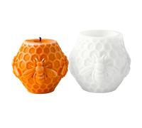 Moule à bougie en forme de colonne, surfaces faciles à détacher, silicone, forme cylindrique en forme de fleur d'abeille, moules en silicone, compatible avec le moulage de cire, pour adultes et