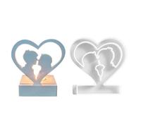 Moule à bougie en forme de couple - Moule en résine époxy - Moule en silicone pour bougie votive, décoration romantique pour la maison