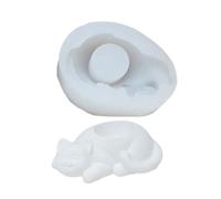 Moule à bougie en forme de cœur en forme de lune, moule en résine diamant, bougeoir pour bougie chauffe-plat, ours cerf, chat