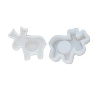 Moule à bougie en forme de cœur en forme de lune, moule en résine diamant, bougeoir pour bougie chauffe-plat, ours cerf, chat