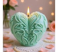 Moule à bougie en forme de cœur en silicone pour la Saint-Valentin, la décoration de la maison, l'aromathérapie, les bougies en gypse, les loisirs créatifs