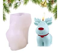 Moule à bougie en forme de D élanique pour la fabrication de bougies. Moule à bougie en silicone avec motif de Noël et élan. Forme de bougie élégante pour la fabrication de bougies